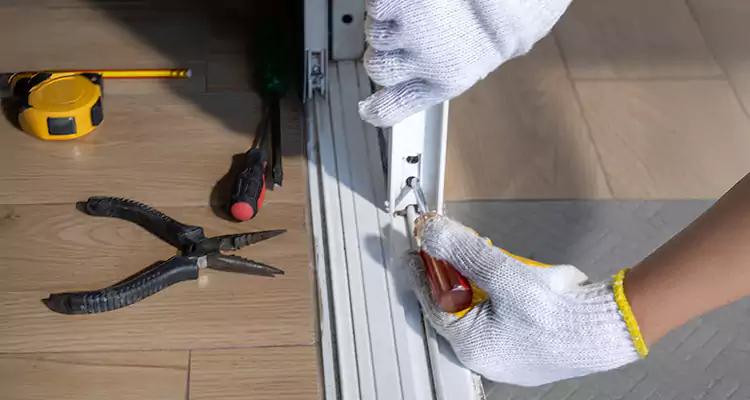 Backyard Sliding Door Track Repair in East Palo Alto, CA
